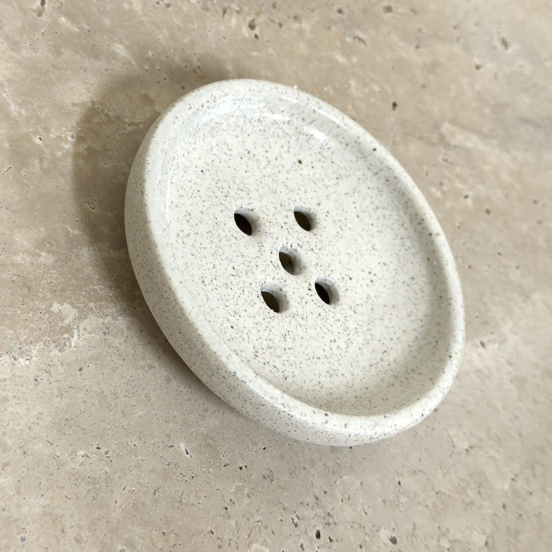 Ceramic Soap Dish with Drainge Holes by Leah Grant Ceramics