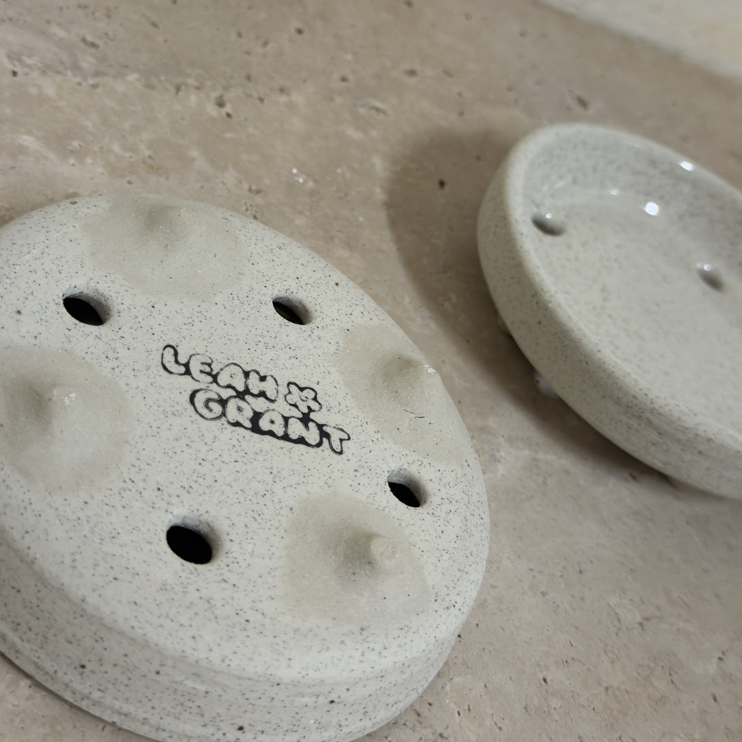 Ceramic Soap Dish with Drainge Holes by Leah Grant Ceramics