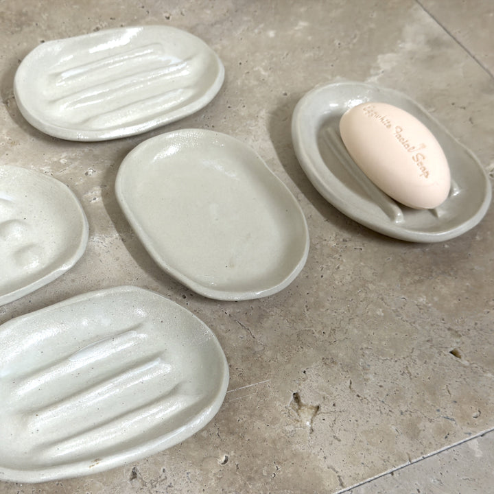 Oval Ceramic Soap Dish by Leah Grant Ceramics