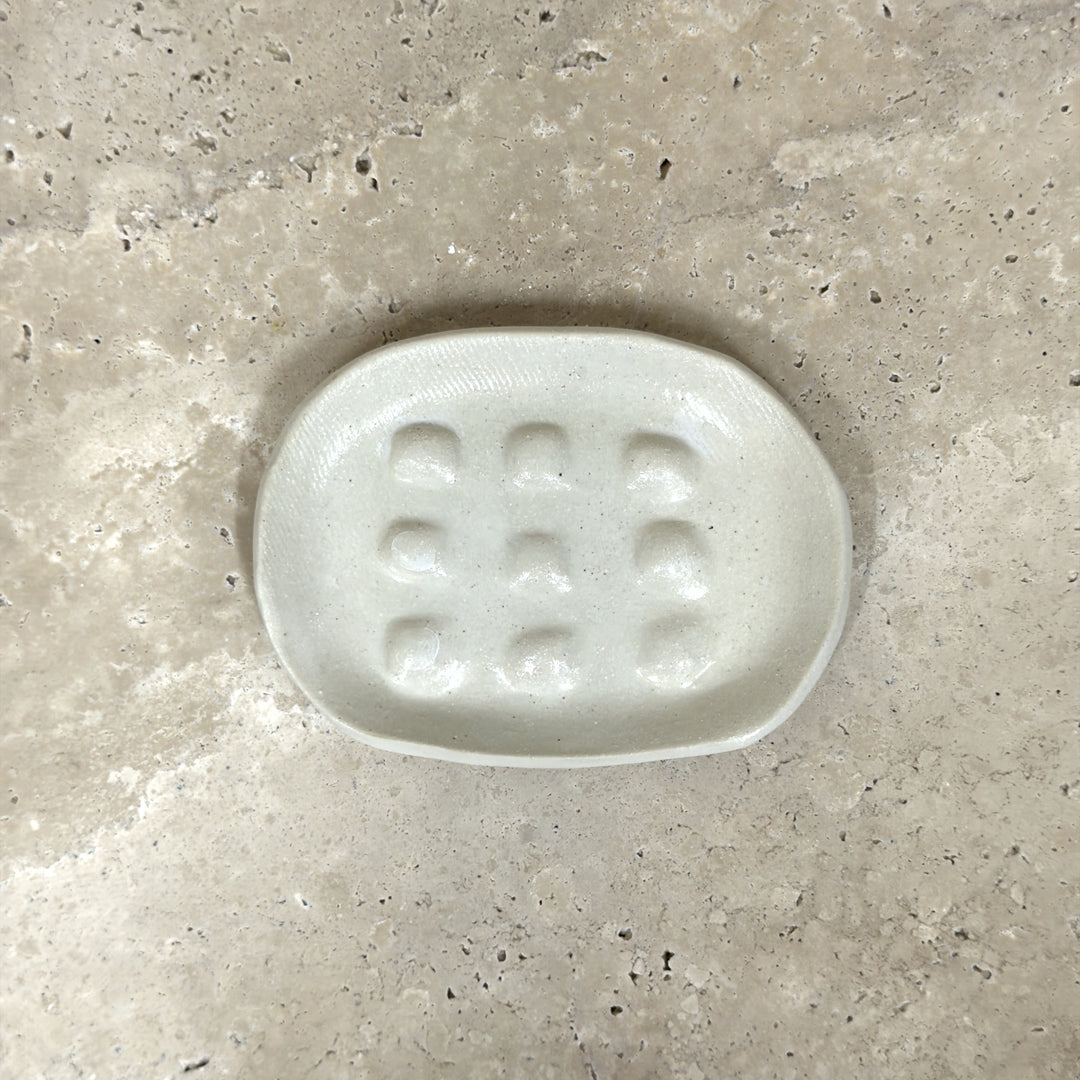 Oval Ceramic Soap Dish by Leah Grant Ceramics