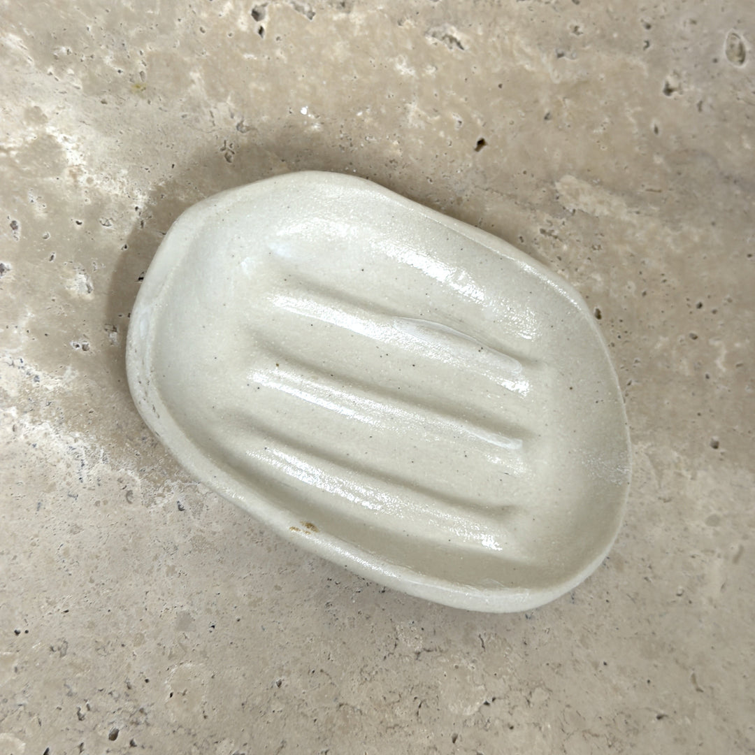 Oval Ceramic Soap Dish by Leah Grant Ceramics
