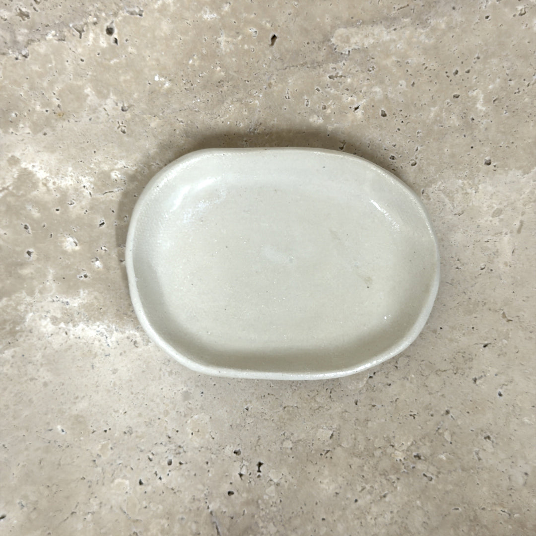 Oval Ceramic Soap Dish by Leah Grant Ceramics