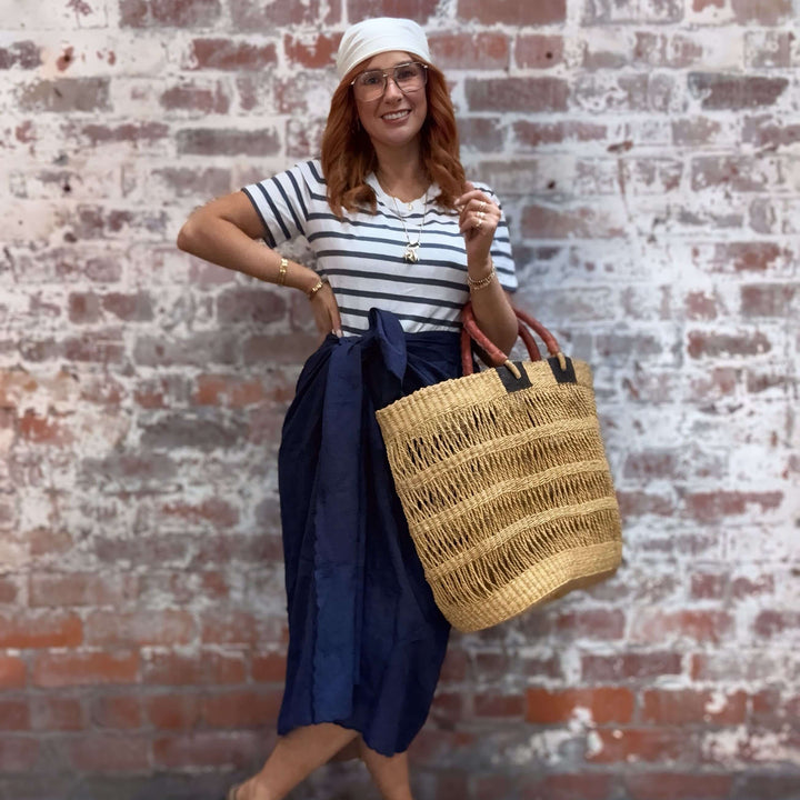 African Baskets - Open Weave Basket in Multiple Colours