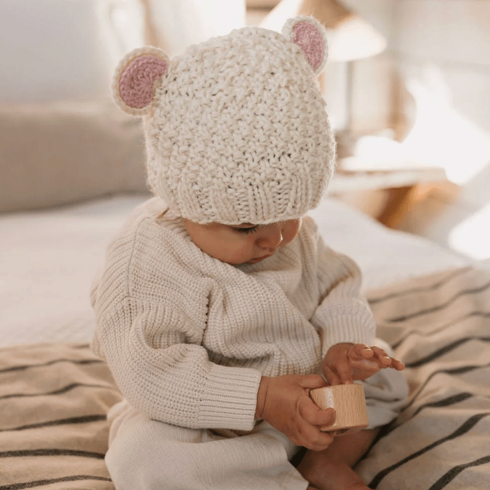 Acorn Kids | Bear Beanie in 3 Colours - Baby & Kids - Acorn Kids