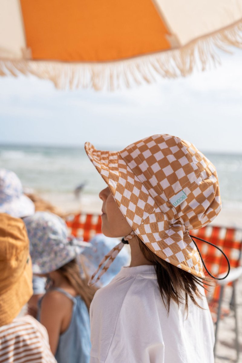 Acorn Kids | Checkmate Wide Brim Bucket Hat - Baby & Kids