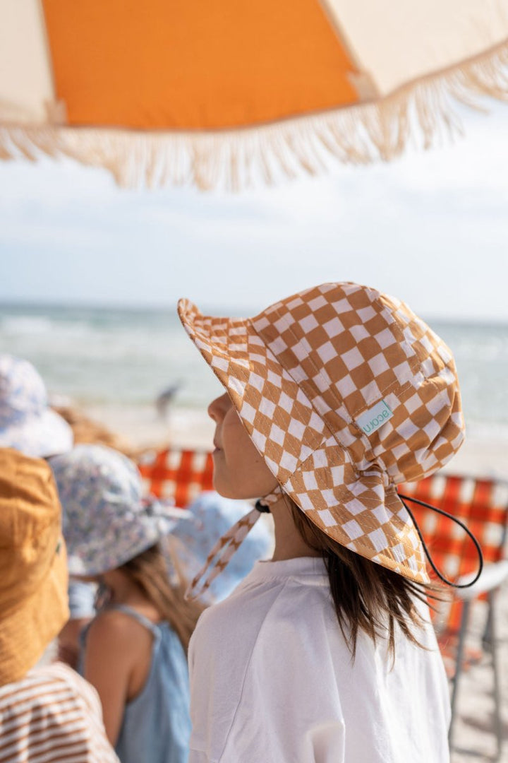 Acorn Kids | Checkmate Wide Brim Bucket Hat - Baby & Kids