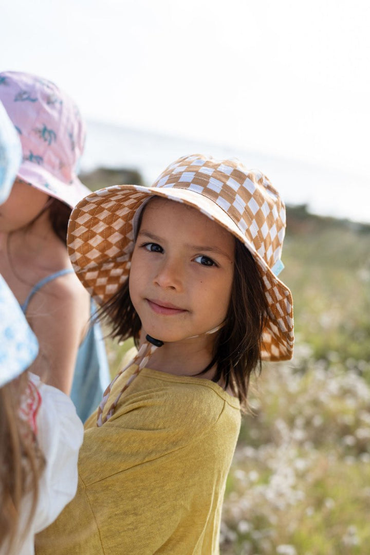 Acorn Kids | Checkmate Wide Brim Bucket Hat - Baby & Kids