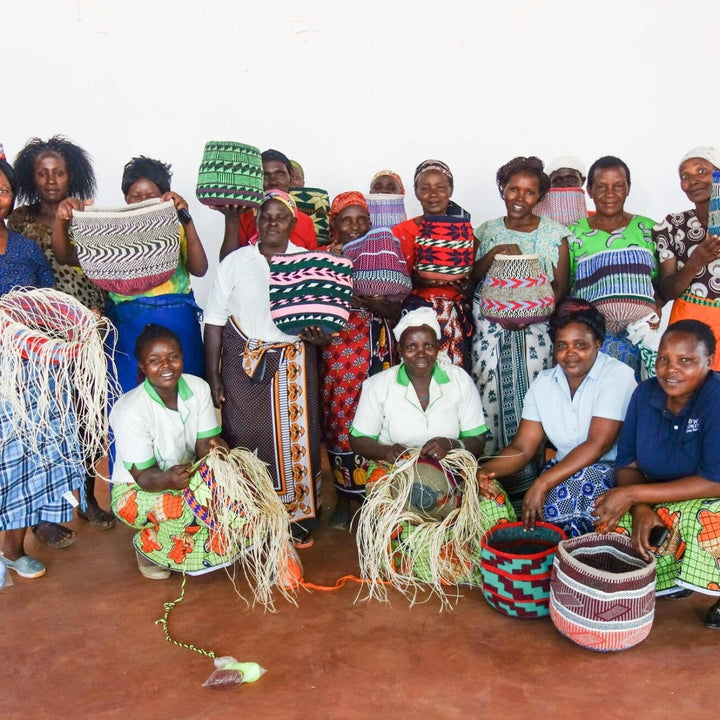 African Basket - Jua Nifty Knit Small Planter or Storage - Baskets