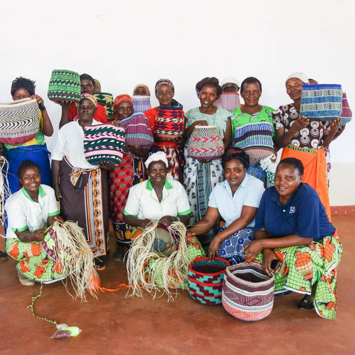 African Basket - Machweo Nifty Knit Laundry Basket - Baskets