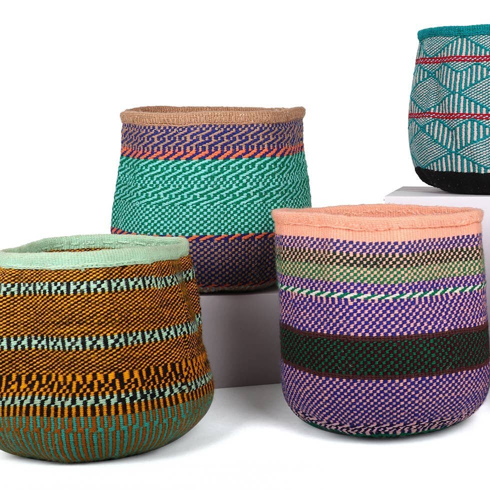 African Basket - Machweo Nifty Knit Laundry Basket - Baskets