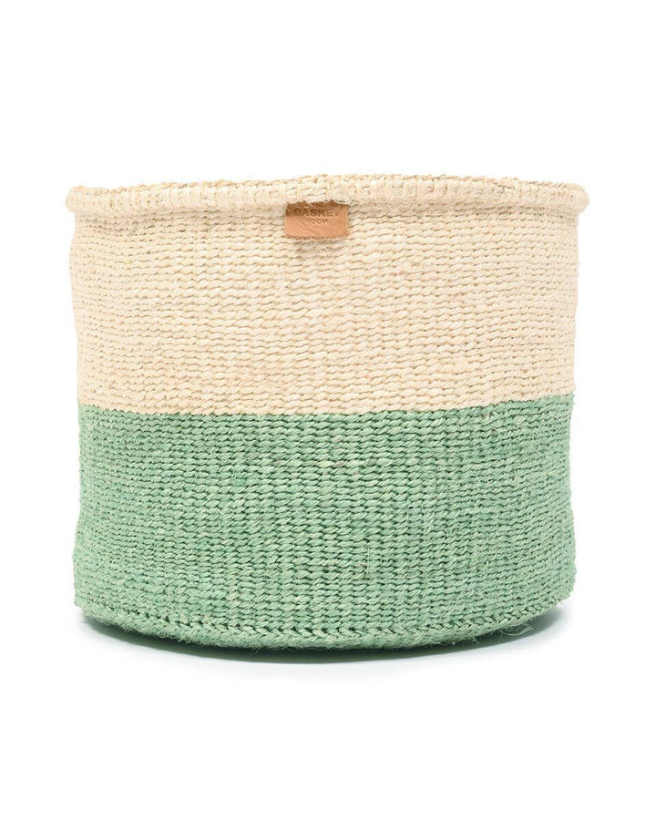 African Basket - Wilaya Green Woven Basket - Baskets