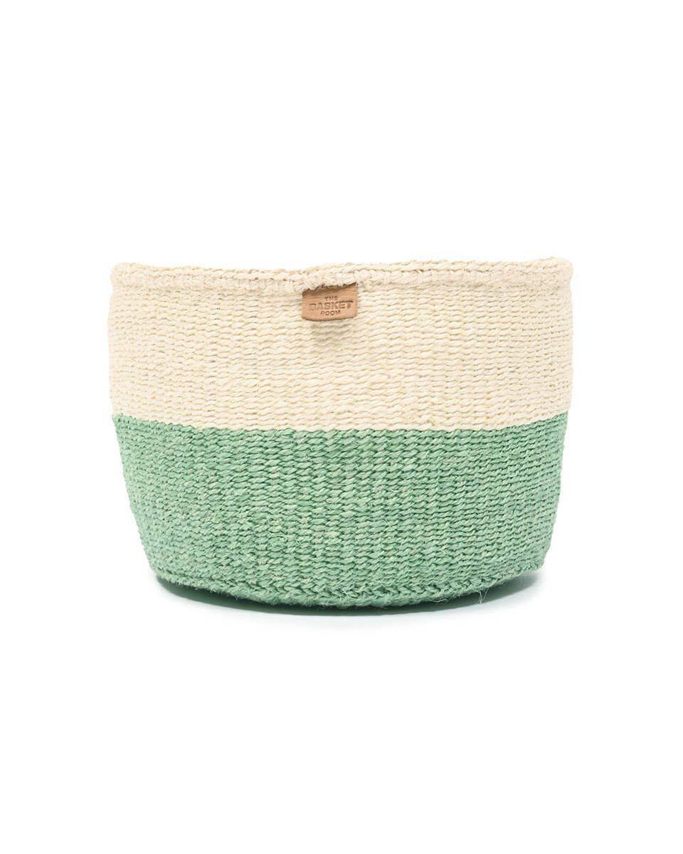 African Basket - Wilaya Green Woven Basket - Baskets