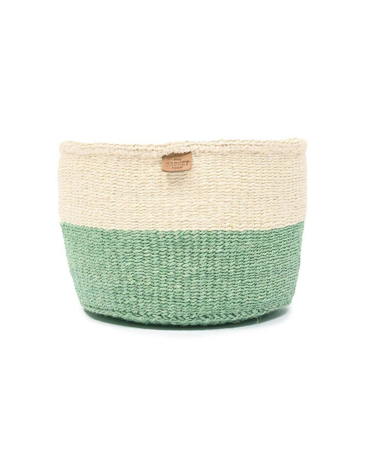 African Basket - Wilaya Green Woven Basket - Baskets