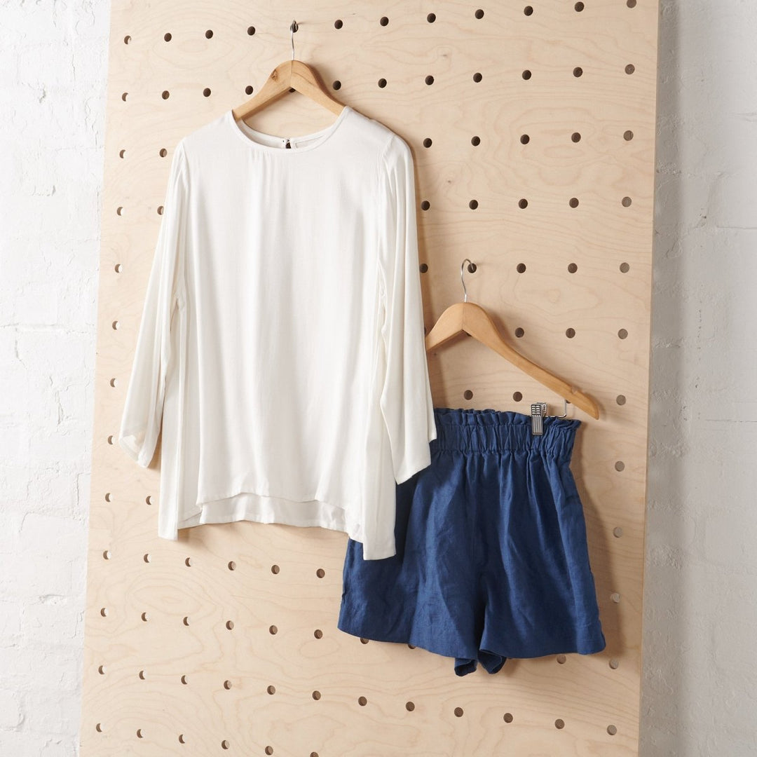 Bamboo Long Sleeve Tee & Linen Short Set - Shirt and Short Set