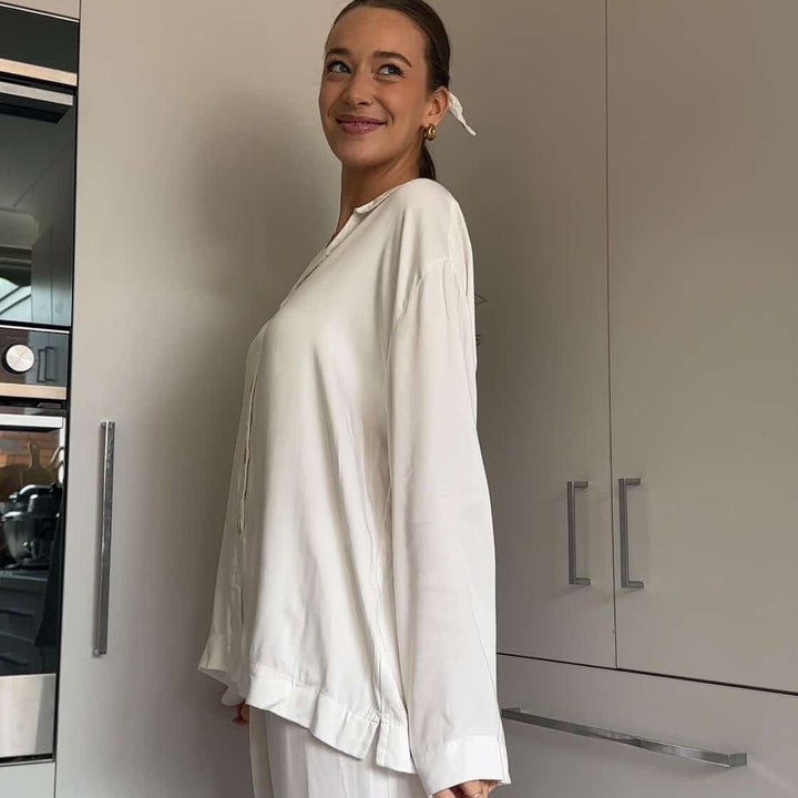 Bamboo Pyjama - Classic Set in White - Pyjamas