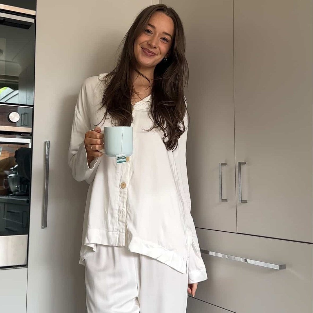 Bamboo Pyjama - Classic Set in White - Pyjamas