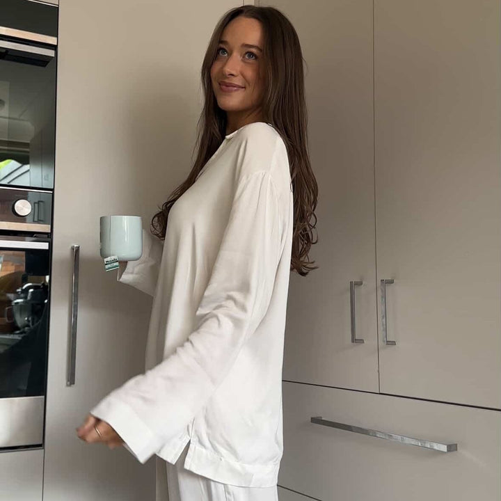 Bamboo Pyjama - Classic Set in White - Pyjamas