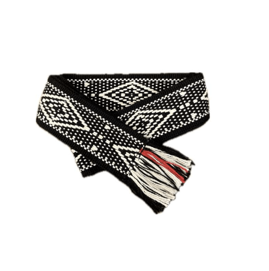 Bands of L.A Black & Natural Print Woven Belt - Belt