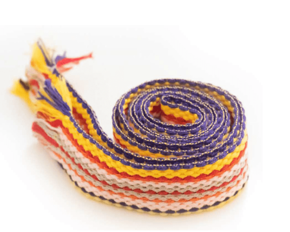 Bands of L.A Multi Weave Yellow Mix Woven Belt - Belt