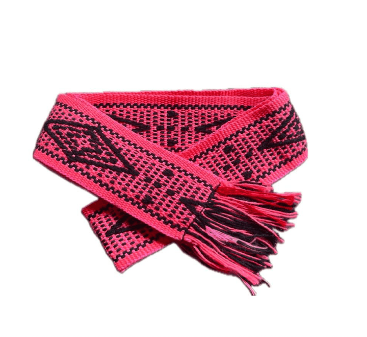 Bands of L.A Pink Neon & Black Print Woven Belt - Belt