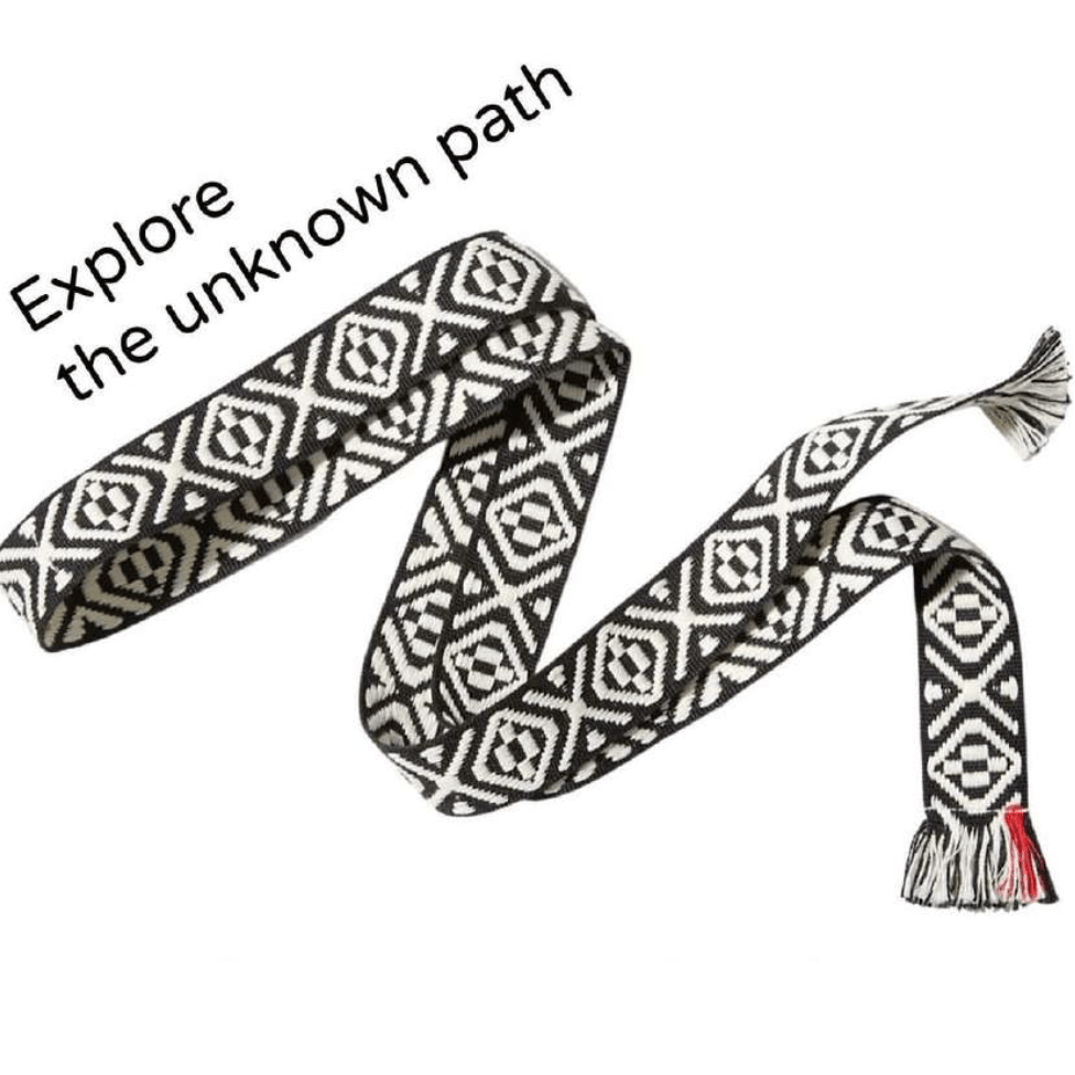 Bands of L.A XXX Black & Natural Woven Belt - Belt