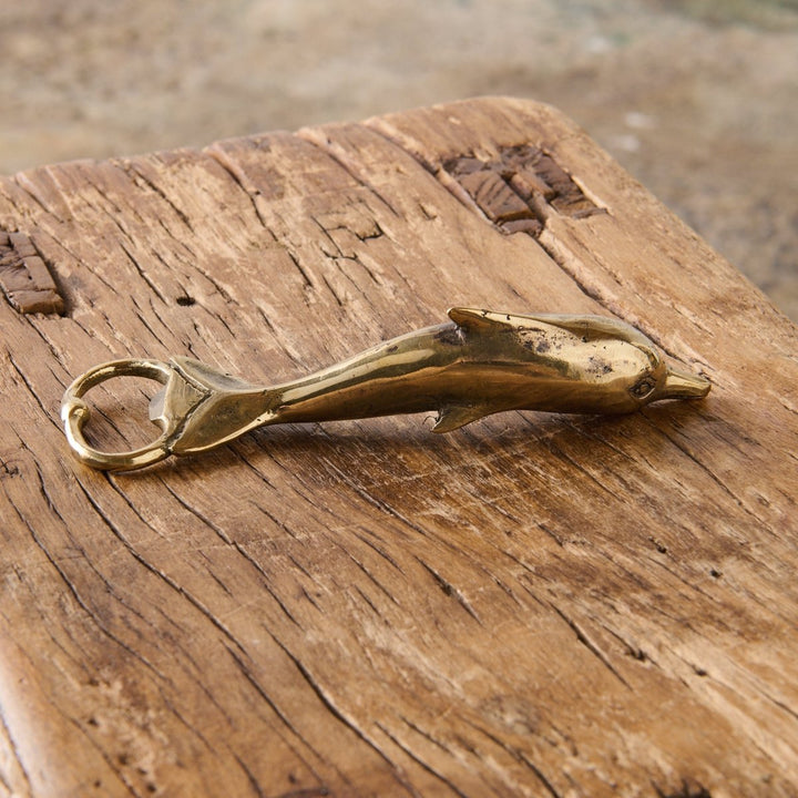 Brass Bottle Opener - Dolphin - Brass Bottle Opener