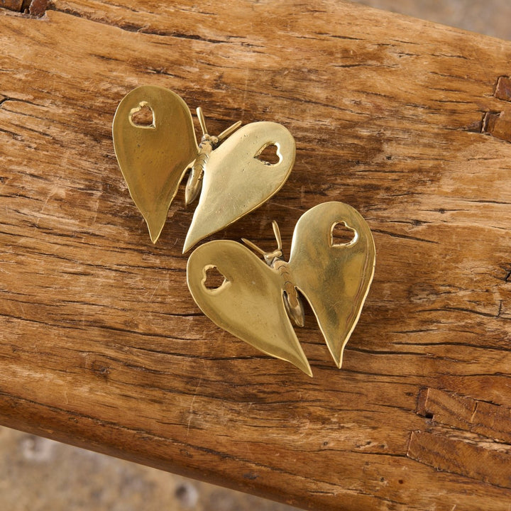 Brass Decor - Butterfly Heart - Brass