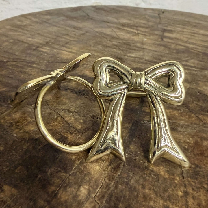 Brass Napkin Ring Bow - Set of 2 - Tableware - Jade and May