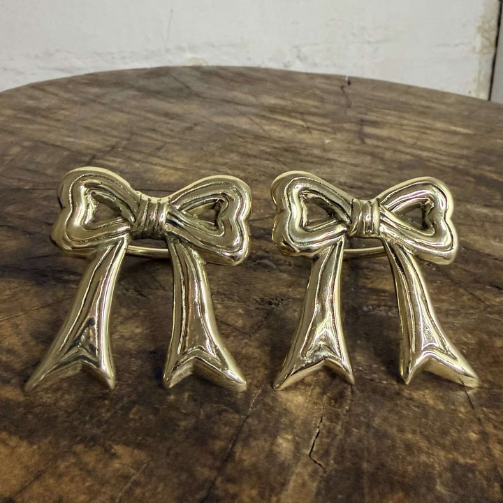 Brass Napkin Ring Bow - Set of 2 - Tableware - Jade and May