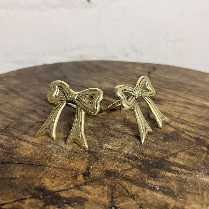 Brass Napkin Ring Bow - Set of 2 - Tableware - Jade and May