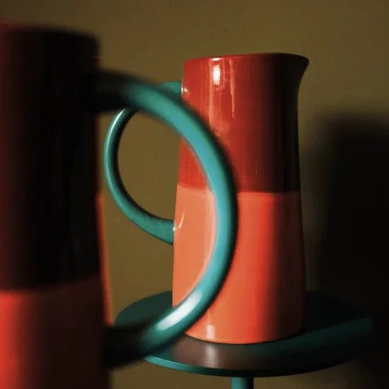 Ceramic Jug - Dark Red & Rust - Ceramics