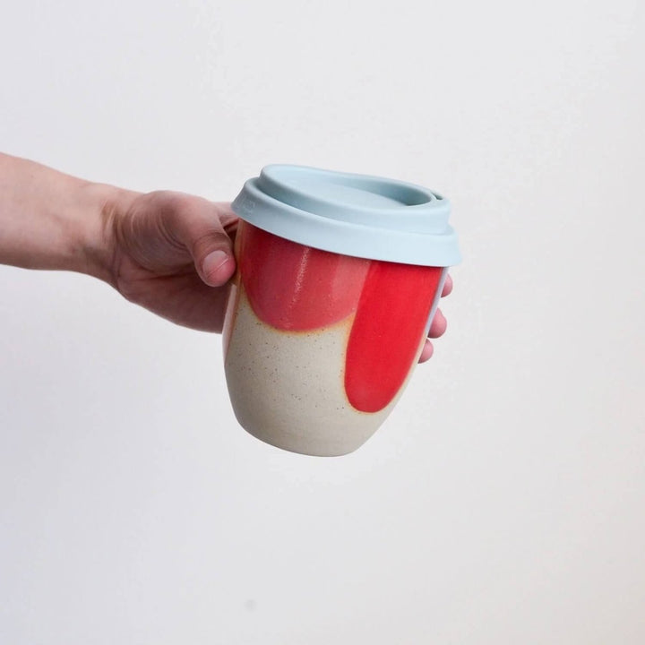 Ceramic Keep Cup - Rainbow | Kim Wallace Ceramics - Reusable Coffee Cup - KIm Wallace Ceramics