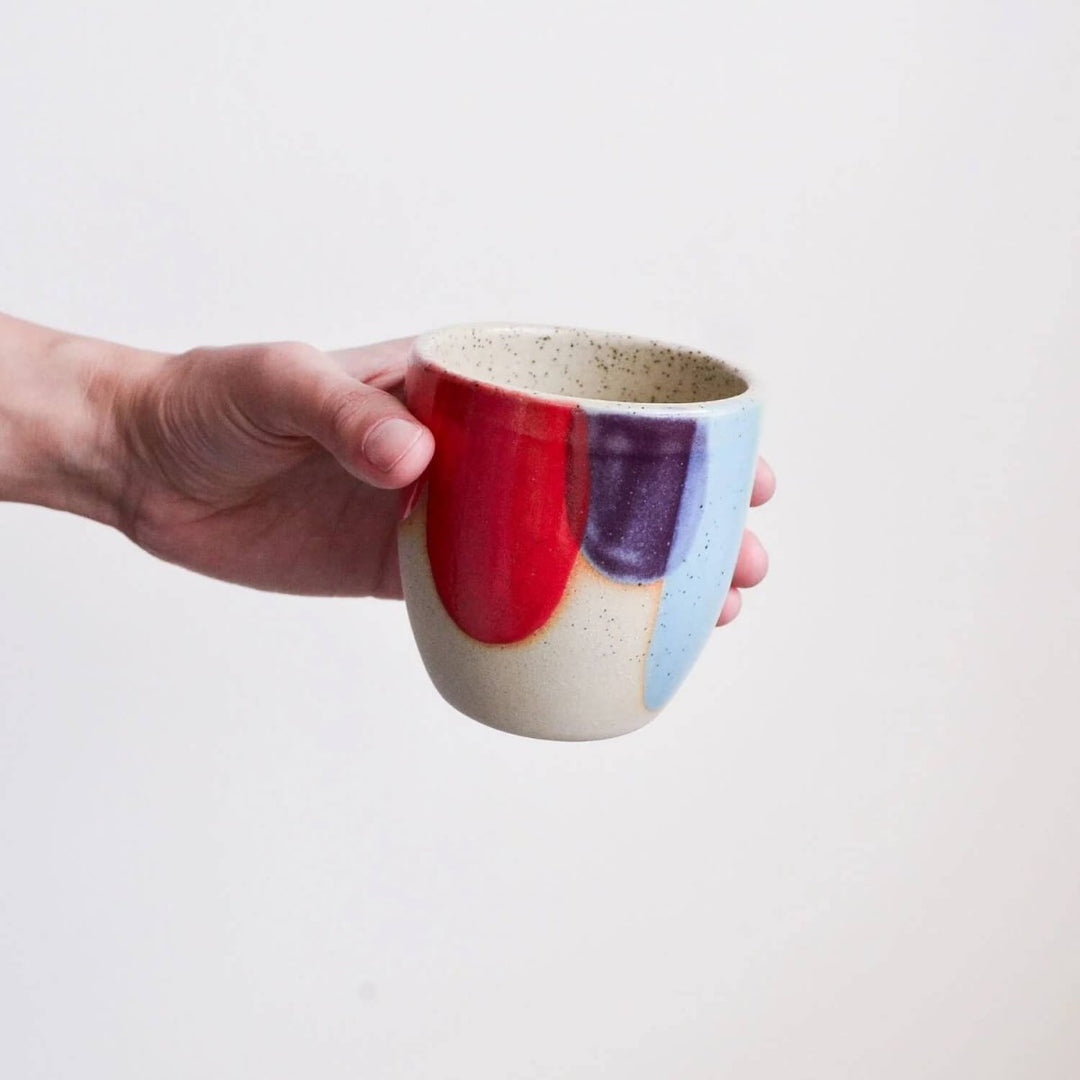 Ceramic Keep Cup - Rainbow | Kim Wallace Ceramics - Reusable Coffee Cup - KIm Wallace Ceramics