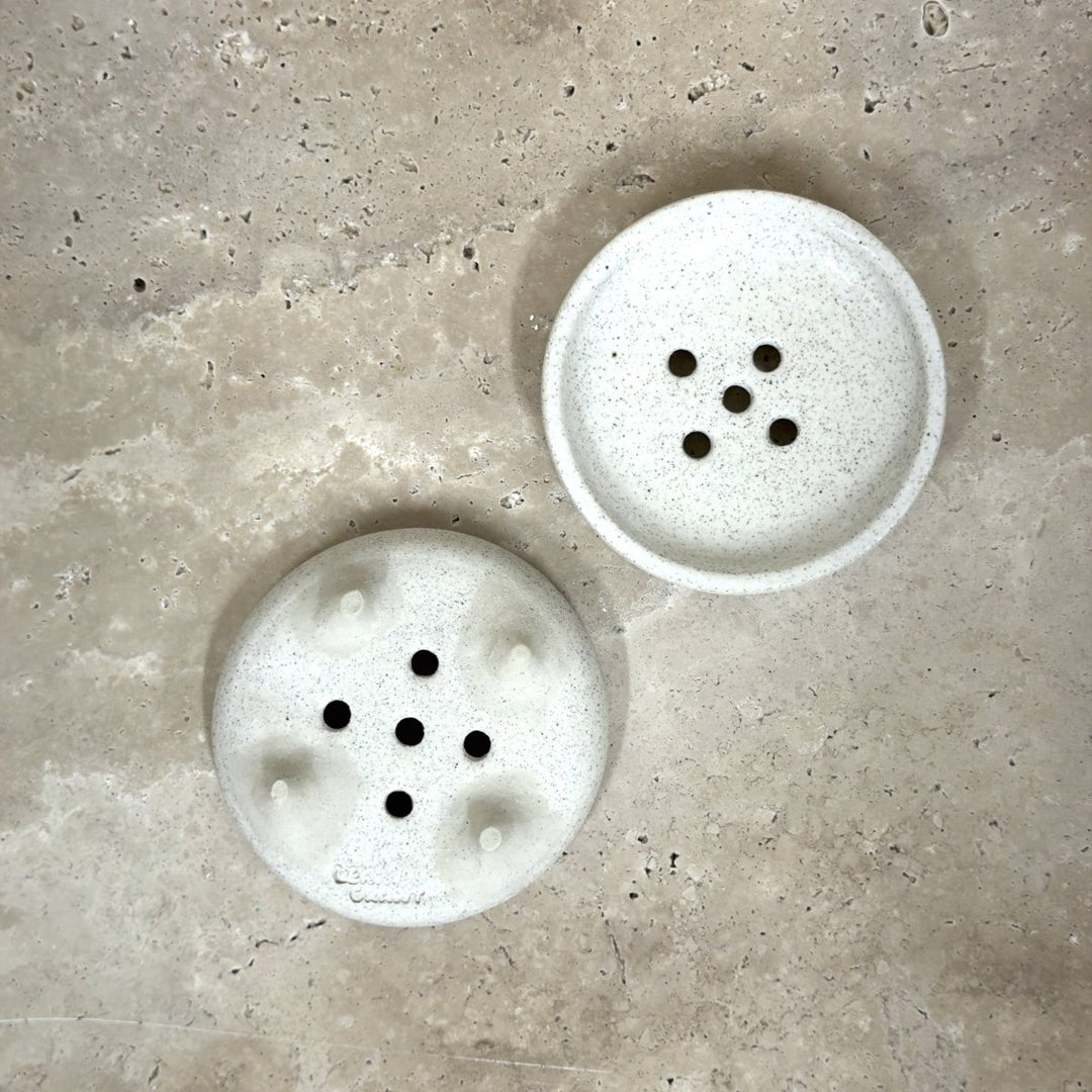 Ceramic Soap Dish with Drainge Holes by Leah Grant Ceramics-Ceramics-Jade and May