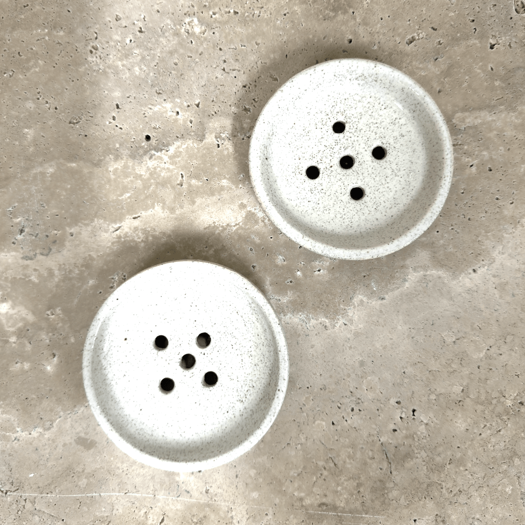 Ceramic Soap Dish with Drainge Holes by Leah Grant Ceramics-Ceramics-Jade and May