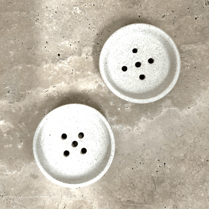 Ceramic Soap Dish with Drainge Holes by Leah Grant Ceramics-Ceramics-Jade and May