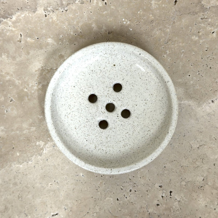 Ceramic Soap Dish with Drainge Holes by Leah Grant Ceramics-Ceramics-Jade and May