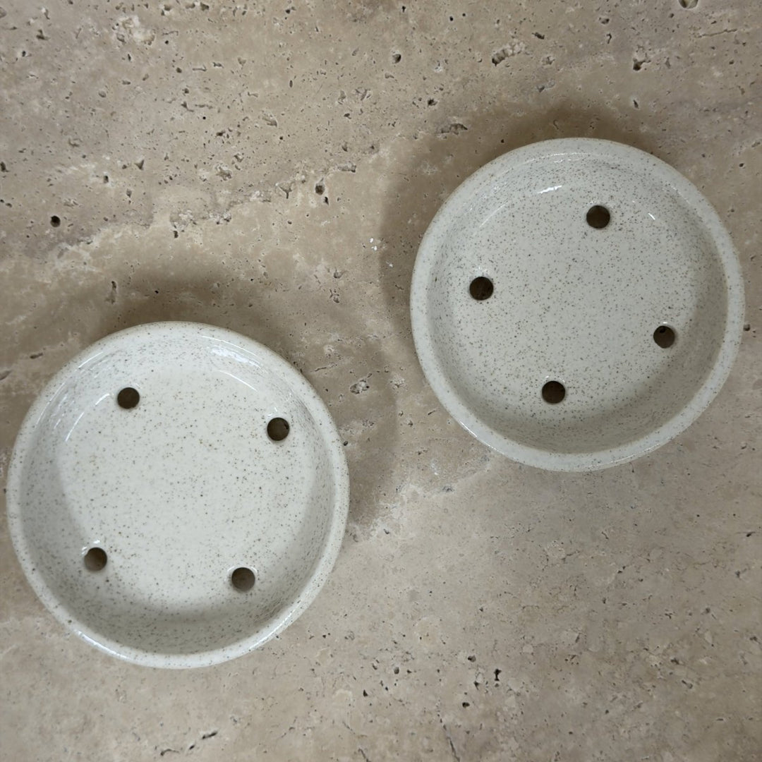 Ceramic Soap Dish with Drainge Holes by Leah Grant Ceramics-Ceramics-Jade and May