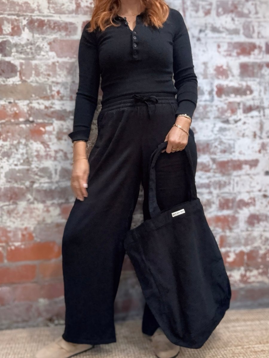 Cord Tote Bag in Black - Cord Tote Bag