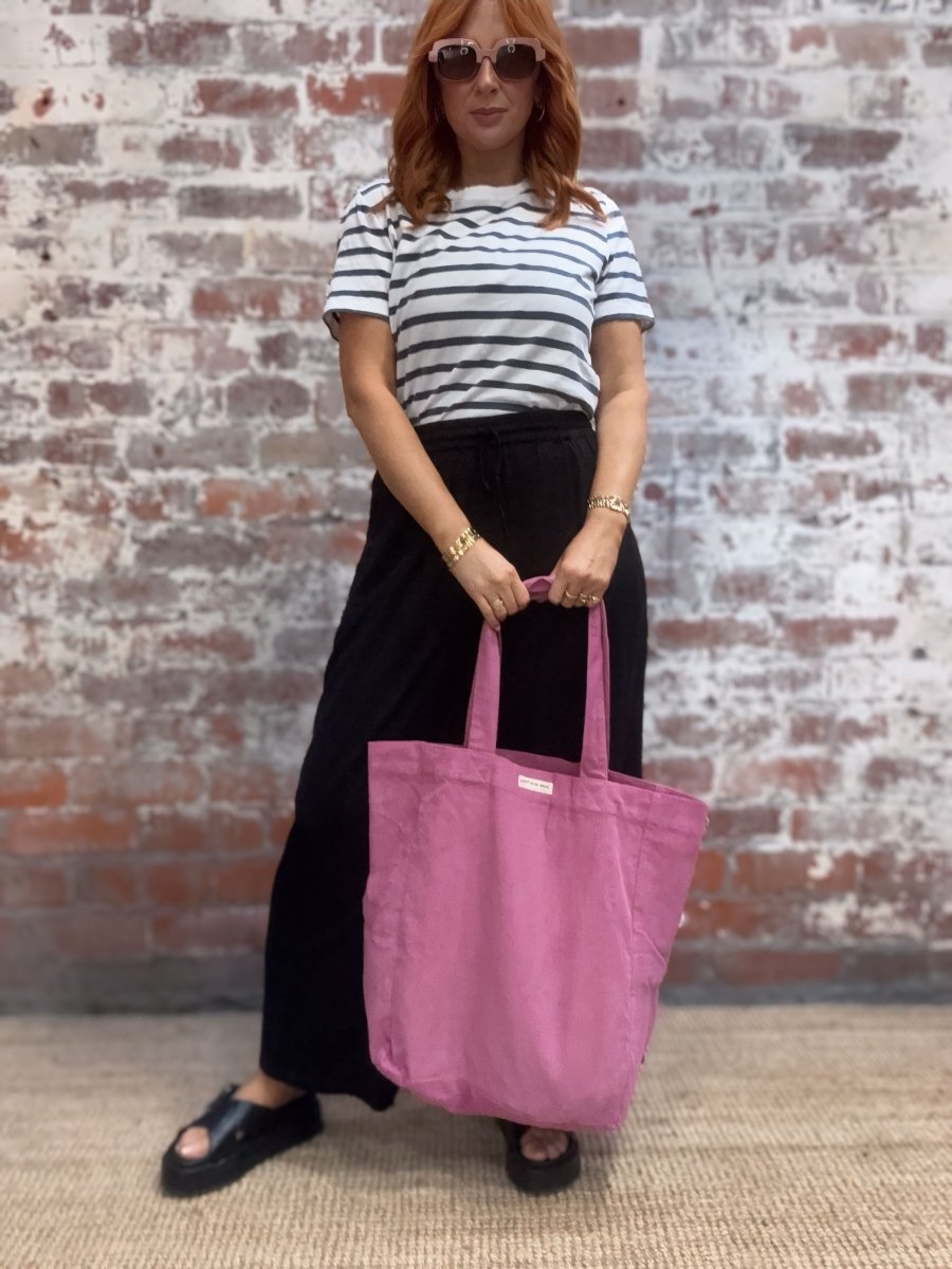 Cord Tote Bag in Fuchsia | An Everyday Essential - Cord Tote Bag