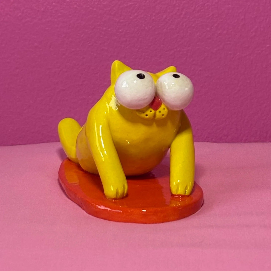 Darihan - Yoga Cat Clay Figure - Art