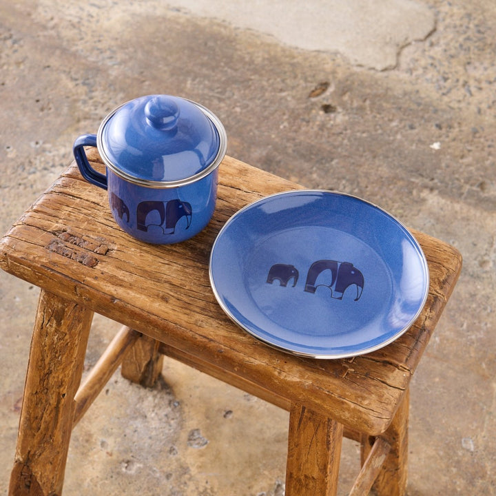 Elephant Bundle - Enamel Mug & Plate - Enamel