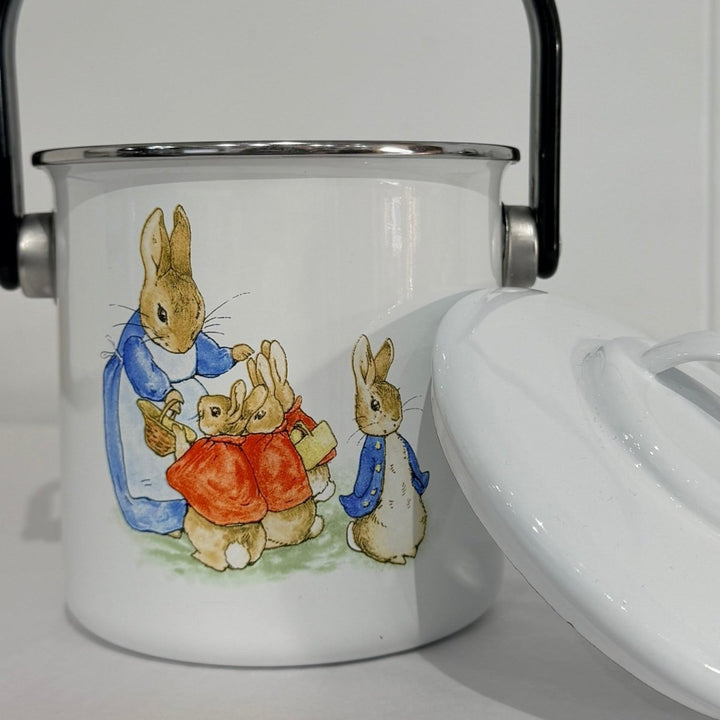 Enamel Soup Pot with Peter Rabbit-Enamel-Jade and May Enamelware