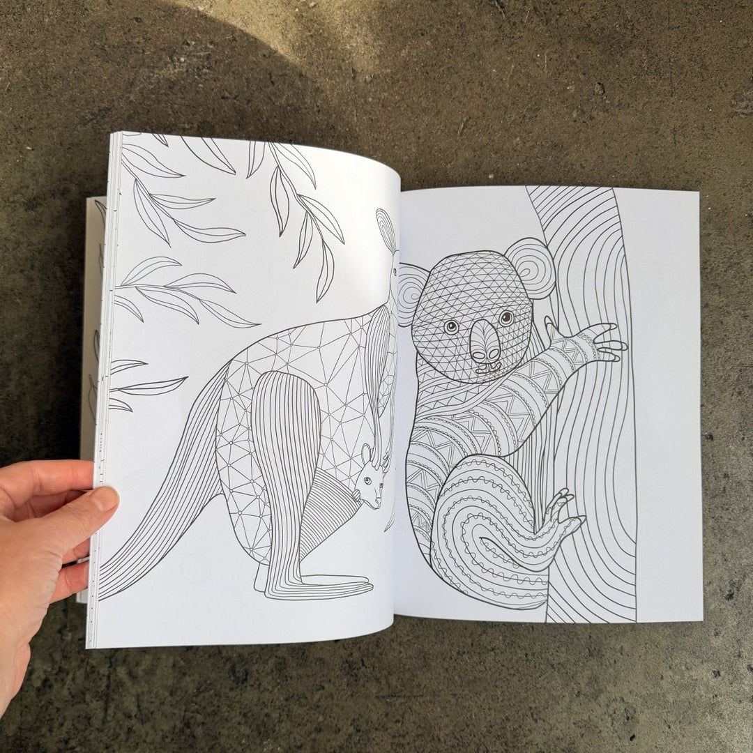 Gem Sticker Colouring Book - Australian Animals-Childrens Books-Book