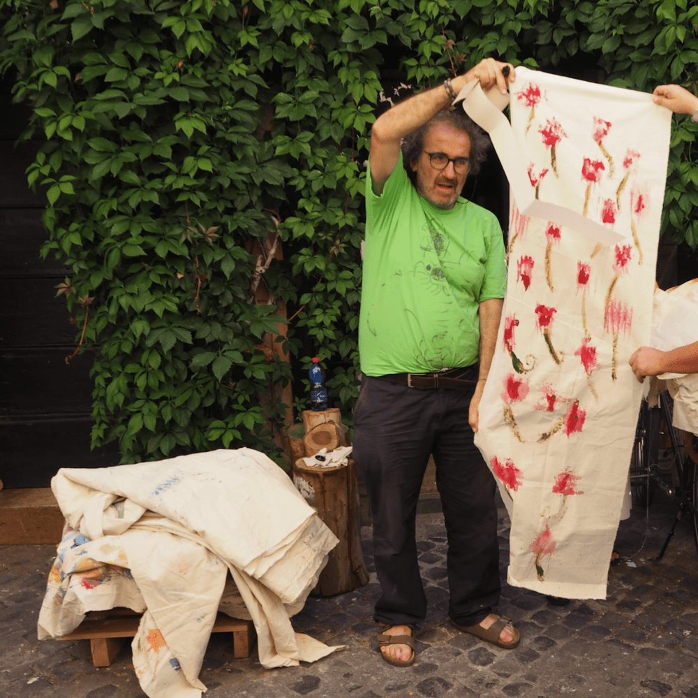 Giancarlino Benedetti Corso Art: The Street is His Studio - Pink Flowers | 1 August - 31 August-Art-Giancarlino Benedetti Corso