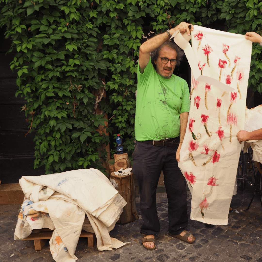 Giancarlino Benedetti Corso Art: The Street is His Studio - Pink Flowers | 1 August - 31 August-Art-Giancarlino Benedetti Corso