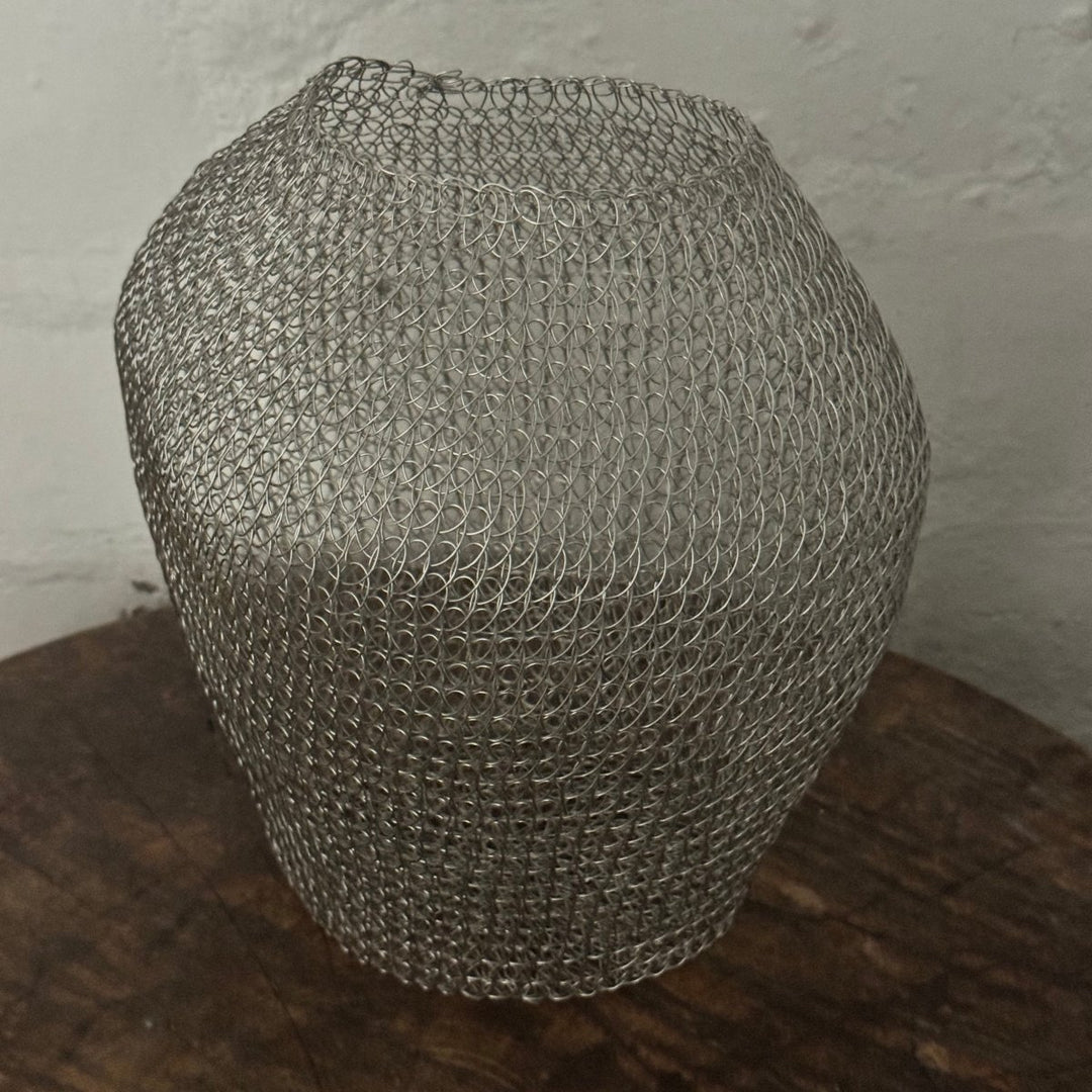 Hand Crochet Wire Basket or Vase - Baskets - Jade and May Homewares