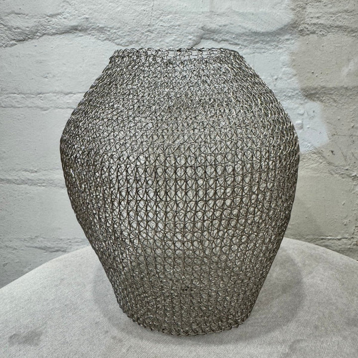 Hand Crochet Wire Basket or Vase - Baskets - Jade and May Homewares