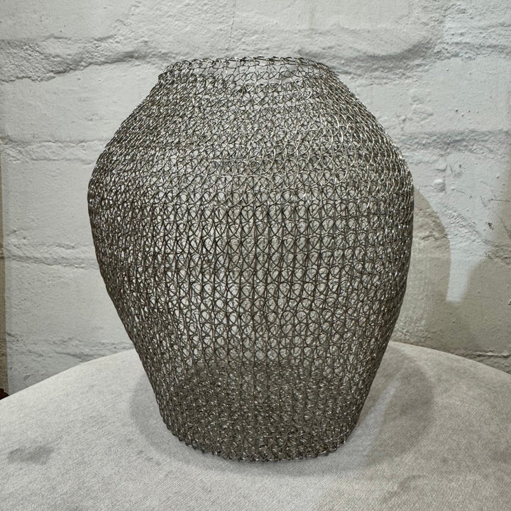 Hand Crochet Wire Basket or Vase - Baskets - Jade and May Homewares