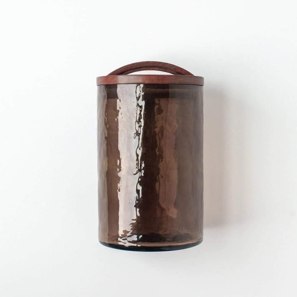 Handblown Hammered Glass Canisters by Creative Women Australia - Glassware